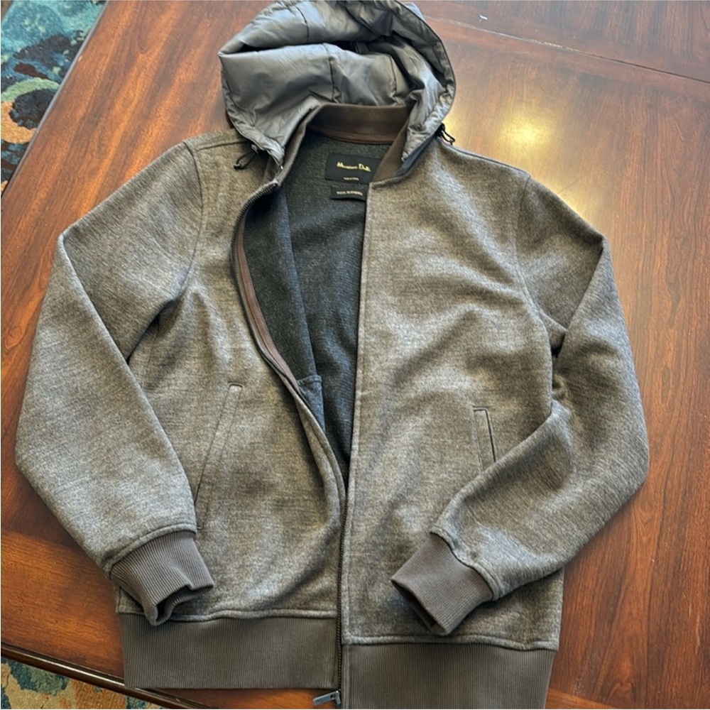 Massimo Dutti Men’s Zip-Up Wool Blend Jacket